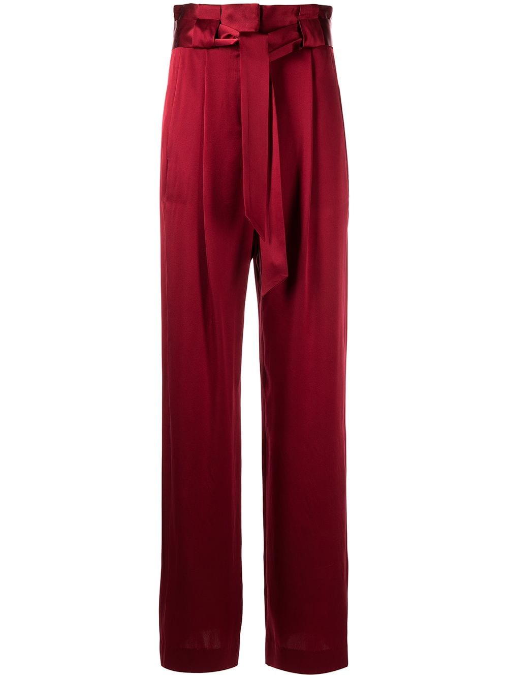 Michelle Mason Taillenhose mit Bundfalten - Rot von Michelle Mason