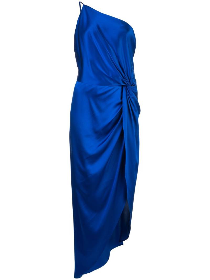 Michelle Mason Einschultriges Kleid mit Knotendetail - Blau von Michelle Mason