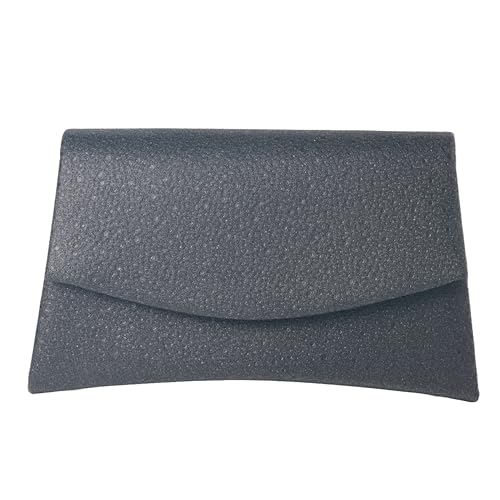 Michelle Moon Handtasche Damen Klein Elegant mit Glitzer | Abendtasche Schwarz | Clutch Schwarz für Hochzeit, Party und besondere Anlässe | Handtasche Damen Schwarz mit abnehmbarer Schulterkette von MICHELLE MOON