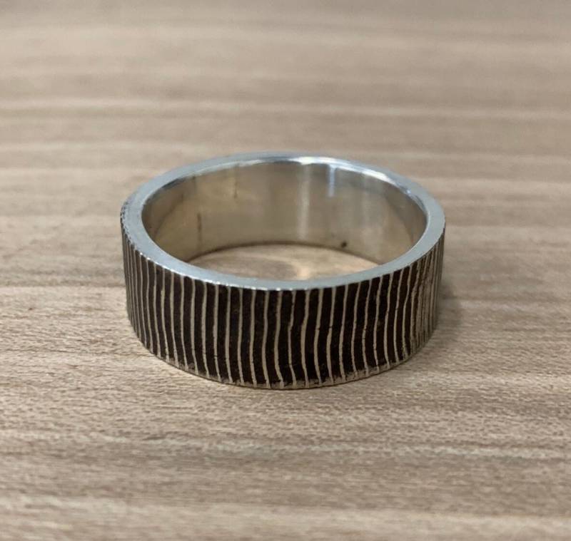 Cord Textur Sterling Silber Stapelring - Größe 8, 75 von MichelleLenaeJewelry