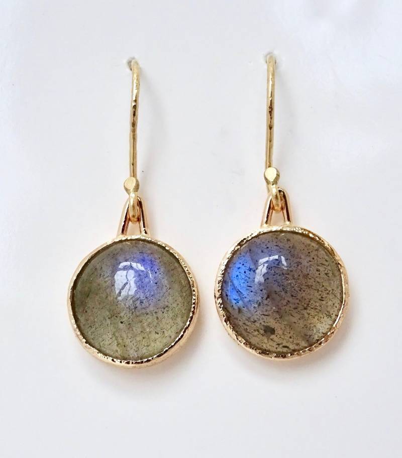 Edelstein Ohrringe Recyceltes 585Er Gelbgold, Schmuck Mit Geburtsstein von MichelleLenaeJewelry