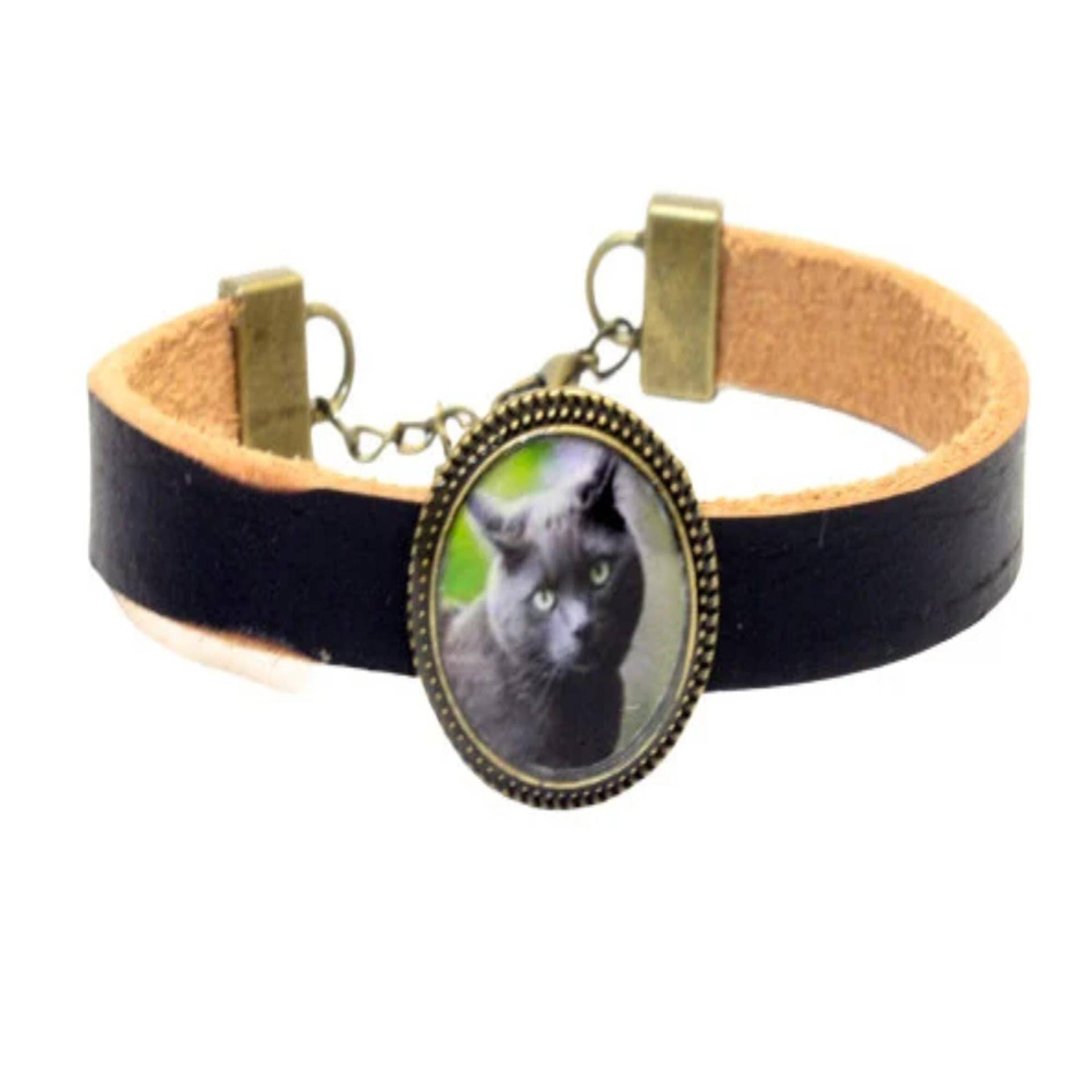 Katzenliebhaber Lederarmband Personalisieren von MichelleMarieBoutiqu