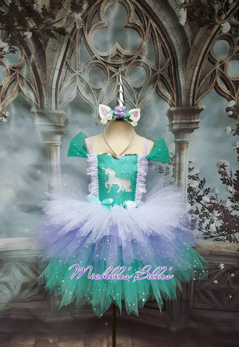 Einhorn Tutu Kleid von MichellesBellesTutu