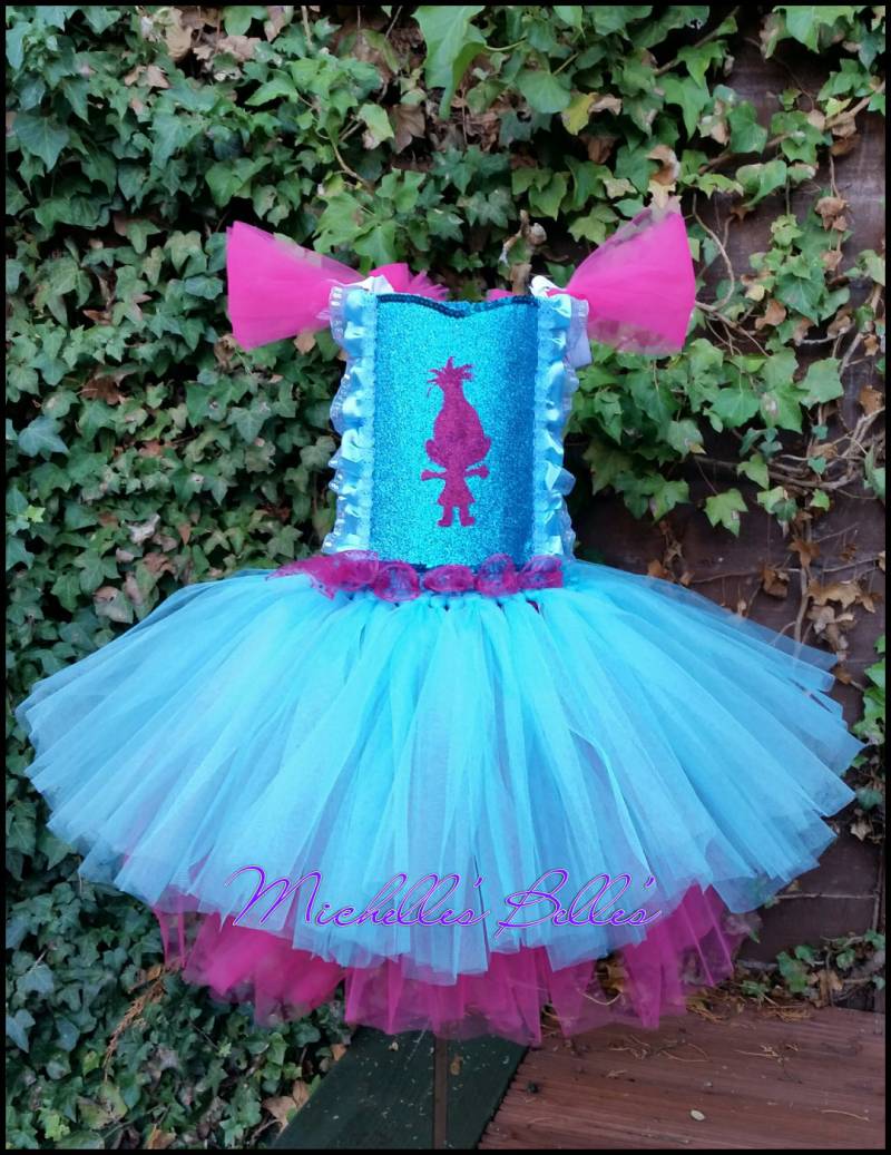 Poppy Trolls Style Tutu Partykleid von MichellesBellesTutu