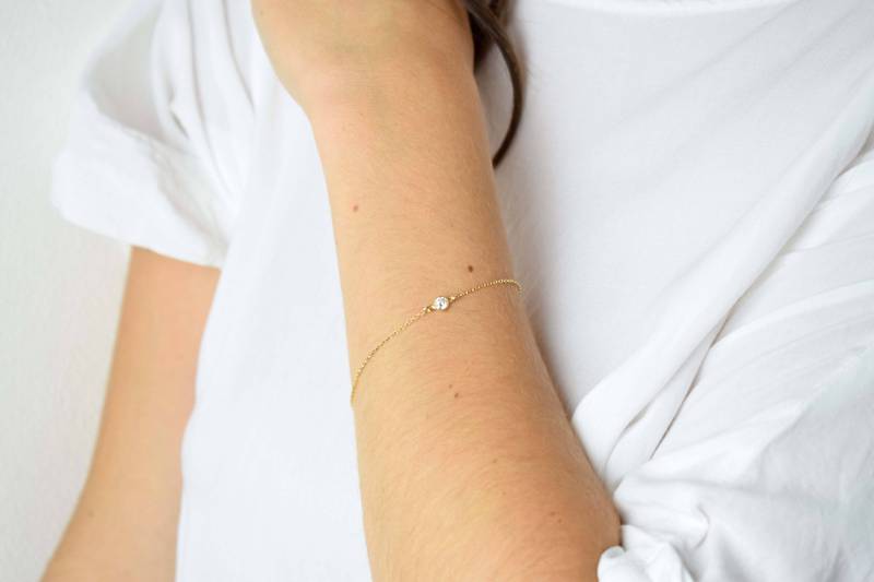 Zirkonia Armband, Zierliche Cz Diamant Armband | 14K Gold Filled Zirkonia Armband, Zierliche Cz Diamant Armband | 14K Gold Filled von MichenoJewelry
