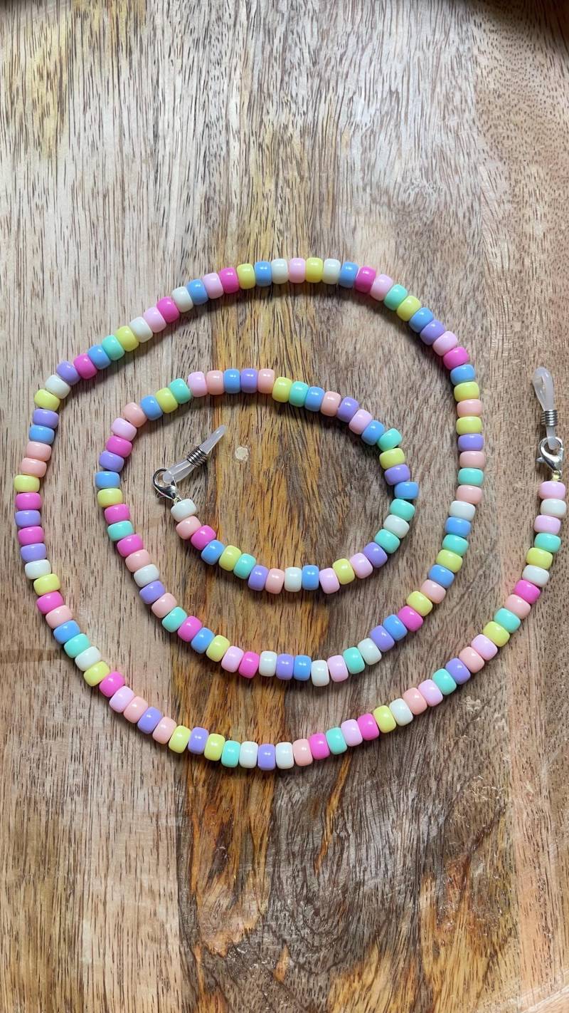 Brillenkette Bunt Ponyperlen von MichiVerperlt