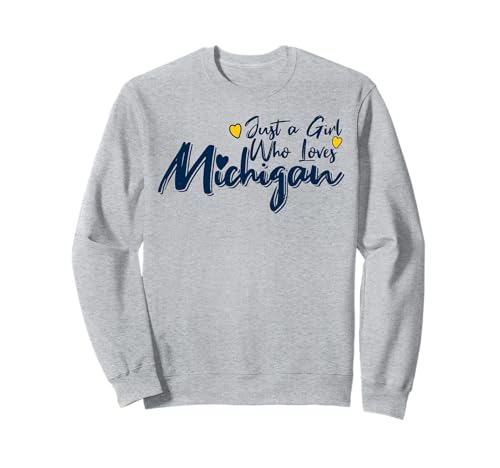 Cute Just A Girl Who Loves Michigan, Women's Girls Fun Sweatshirt Cute Just A Girl Who Loves Michigan, Women's Girls Fun Sweatshirt von Michigan Women's and Girls Apparel