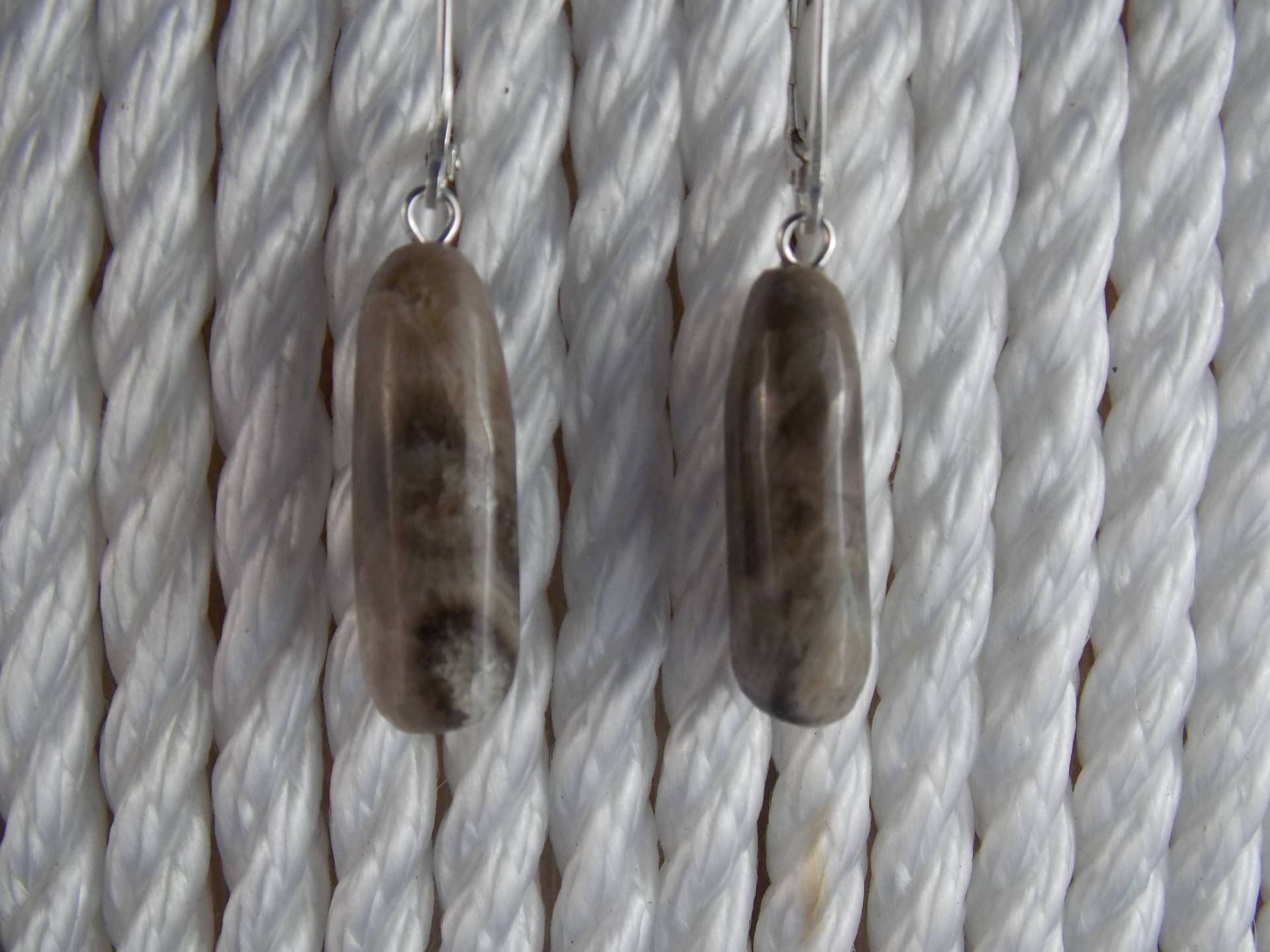 Ep#153 Petoskey Stone Ohrhänger Mit Sterlingsilber Klappbrisuren Ep#153 Petoskey Stone Ohrhänger Mit Sterlingsilber Klappbrisuren von MichiganStones