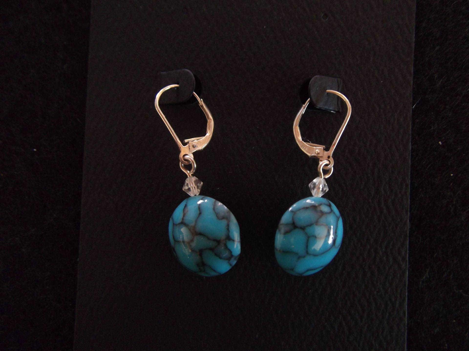Et#129 Türkise Steine Mit Offenen Haken Aus Massivem Sterlingsilber Et#129 Türkise Steine Mit Offenen Haken Aus Massivem Sterlingsilber von MichiganStones