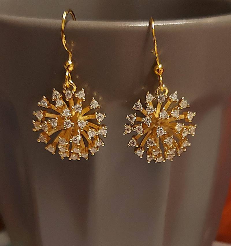 Weihnachts Ohrringe Feuerwerk Golden von MichisWollbox