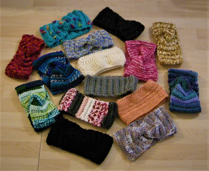 stirnband in Verschiedenen Farben, Handgemachte Einzelstücke, 10-14 cm Breit stirnband in Verschiedenen Farben, Handgemachte Einzelstücke, 10-14 cm Breit von MichisWollbox