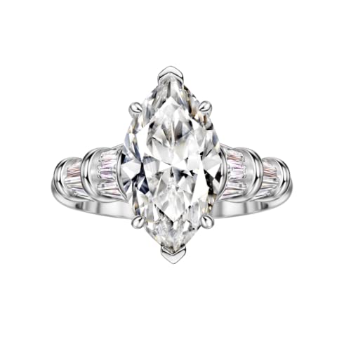 Michooyel S925 6ct Marquise Cut Zirkonia Verlobungsring Hochzeitsversprechen Ring Sterling Silber Ehering für Frauen von Michooyel