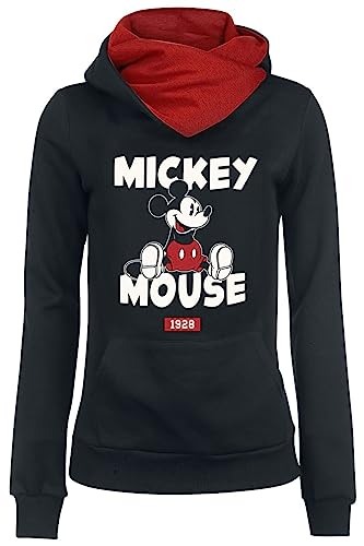 Mickey Mouse 1928 Frauen Kapuzenpullover schwarz/rot S von Mickey Mouse