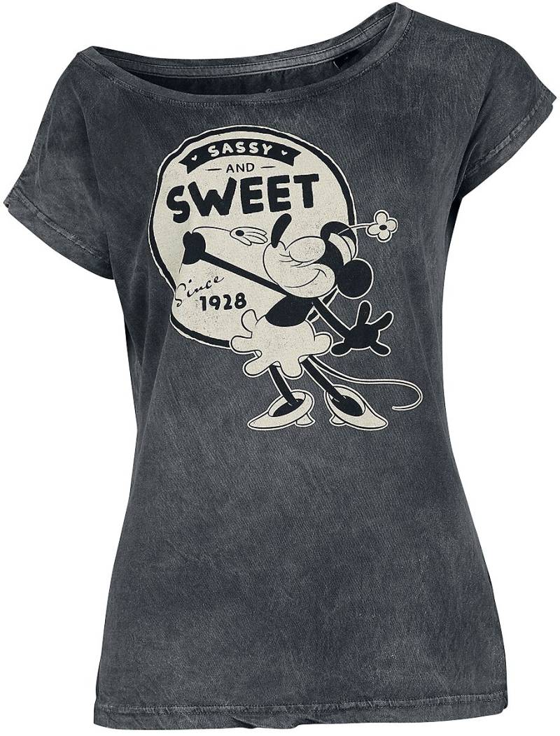 Micky Maus Disney 100 - Minnie Mouse T-Shirt grau in S von Micky Maus