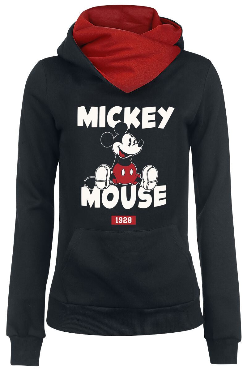 Micky Maus - Disney Kapuzenpullover - 1928 - XS bis XXL - für Damen - Größe XS - schwarz/rot  - EMP exklusives Merchandise! von Micky Maus