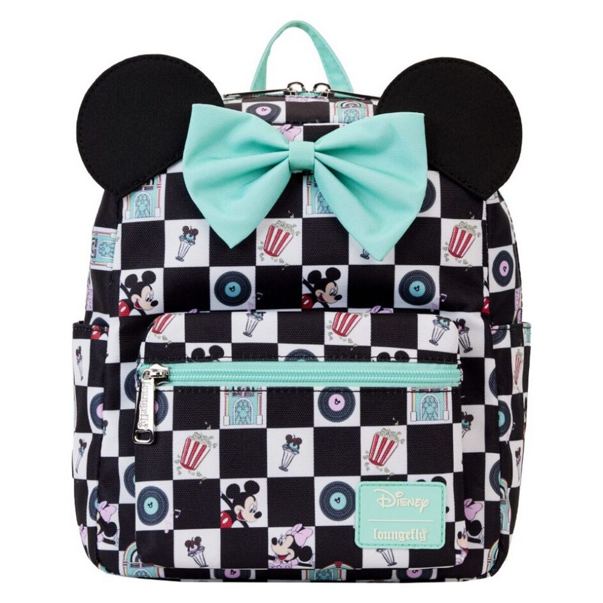 Micky Maus - Disney Mini-Rucksack - Loungefly - Micky & Minnie Date Night Diner - für Damen - multicolor  - Lizenzierter Fanartikel von Micky Maus