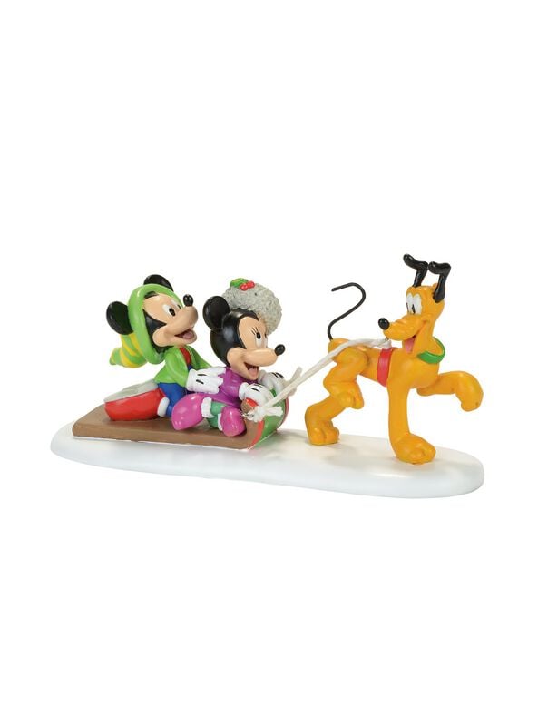 Mickey Mouse - Disney Sammelfiguren - Pluto Toboggan - multicolor  - Lizenzierter Fanartikel von Mickey Mouse