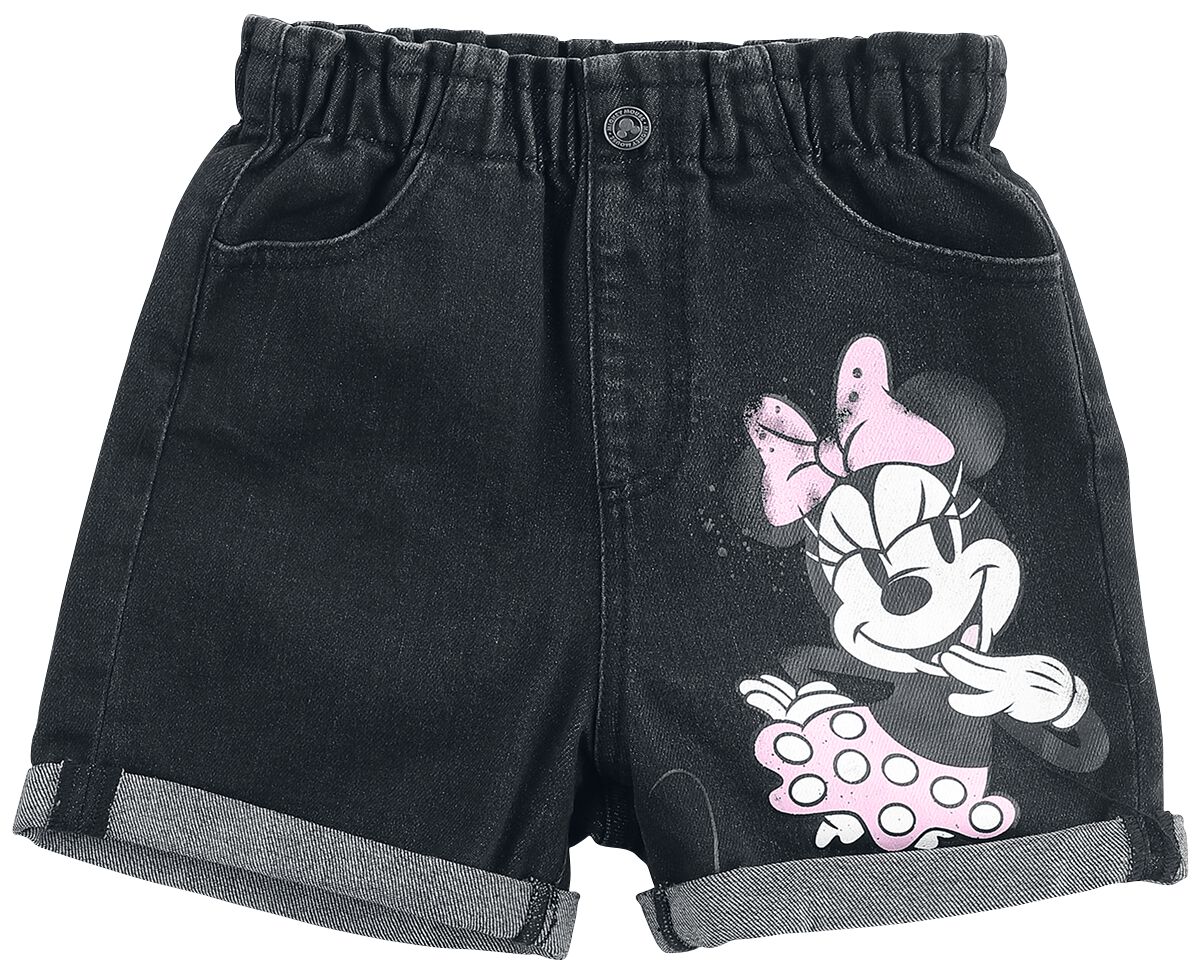 Mickey Mouse - Disney Short für Kinder - Kids - Minni Maus - für Mädchen - black denim  - EMP exklusives Merchandise! von Mickey Mouse