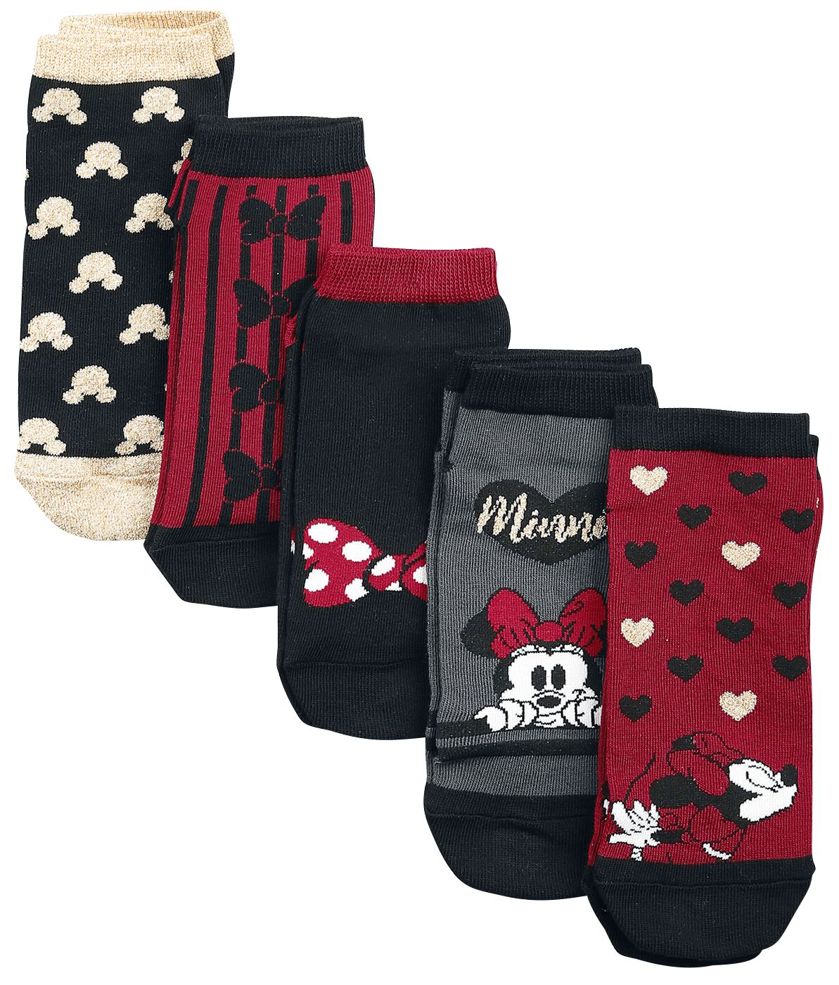 Mickey Mouse - Disney Socken - Minnie Maus - EU35-38 bis EU39-42 - für Damen - Größe EU 35-38 - multicolor  - EMP exklusives Merchandise! von Mickey Mouse