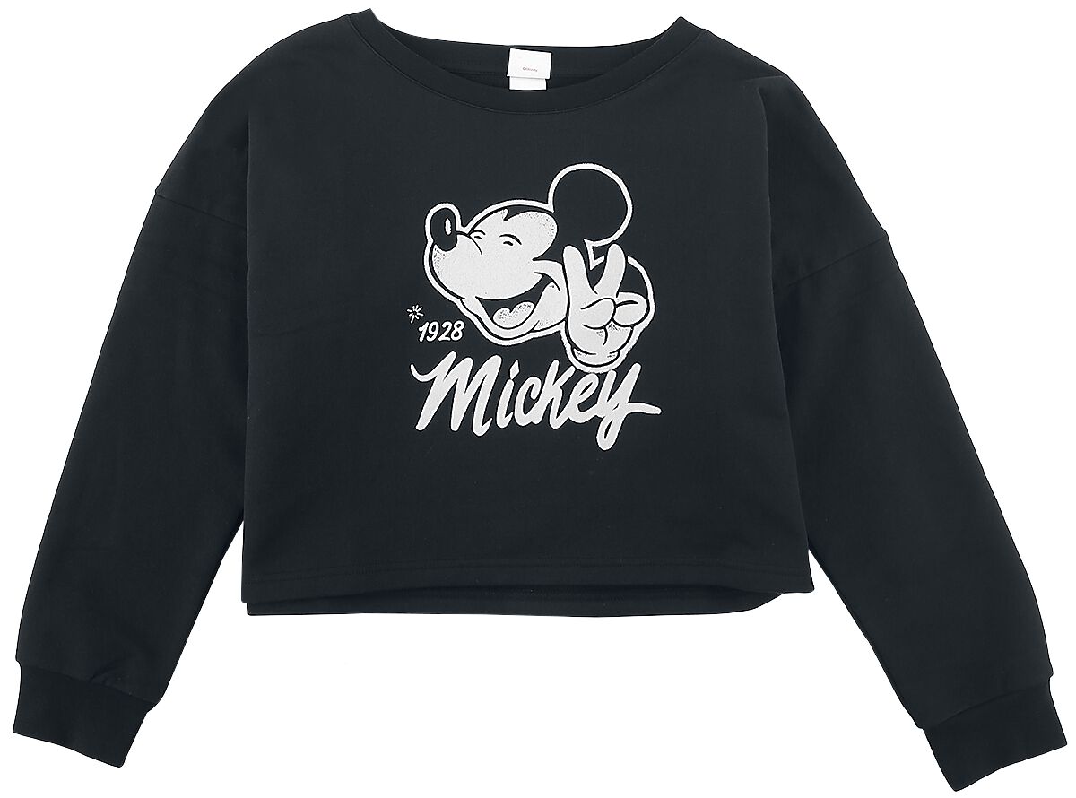 Mickey Mouse - Disney Sweatshirt - Kids - Mickey Mouse - 164 bis 176 - für Mädchen - Größe 176 - schwarz  - Lizenzierter Fanartikel von Mickey Mouse