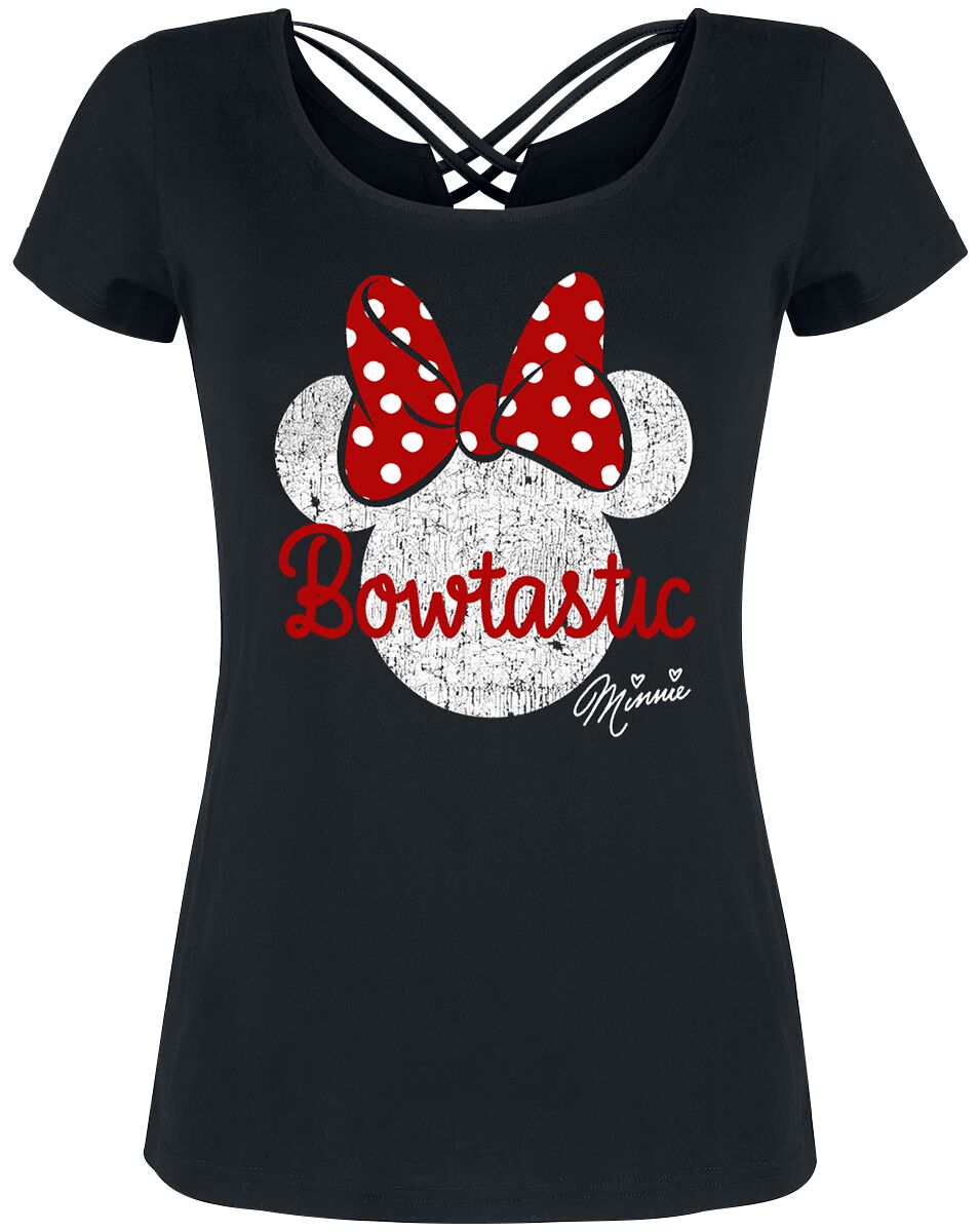 Mickey Mouse - Disney T-Shirt - Bowtastic - S bis XXL - für Damen - Größe L - schwarz  - Lizenzierter Fanartikel von Mickey Mouse