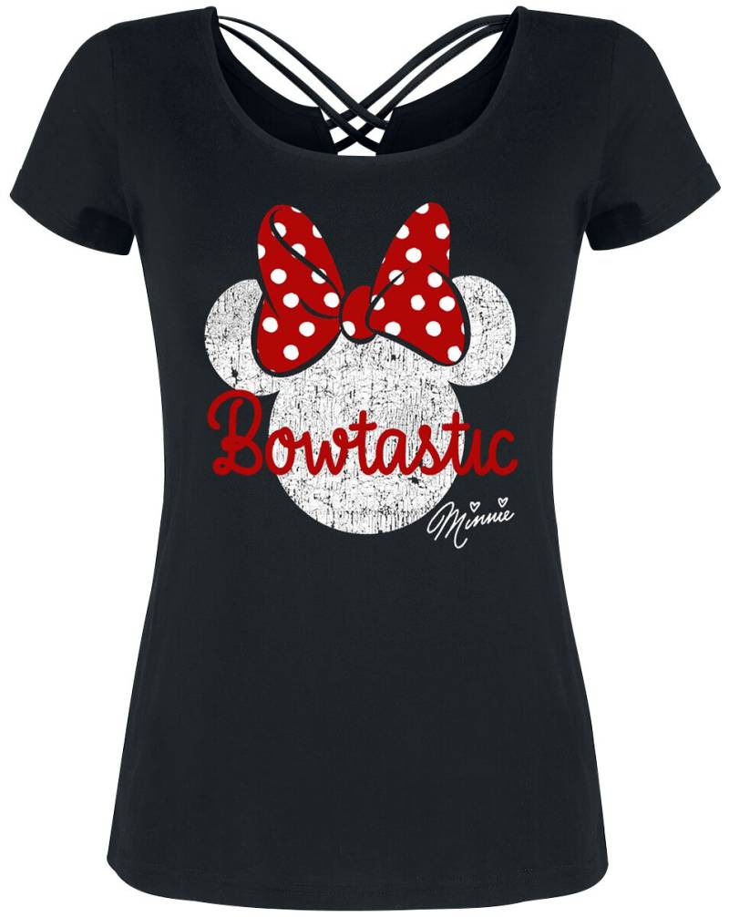 Micky Maus - Disney T-Shirt - Bowtastic - S bis XXL - für Damen - Größe XL - schwarz  - Lizenzierter Fanartikel von Micky Maus