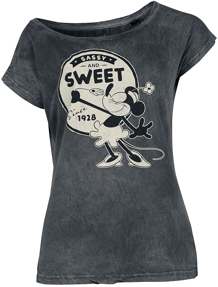 Mickey Mouse - Disney T-Shirt - Disney 100 - Minnie Mouse - S bis XL - für Damen - Größe L - grau  - EMP exklusives Merchandise! von Mickey Mouse