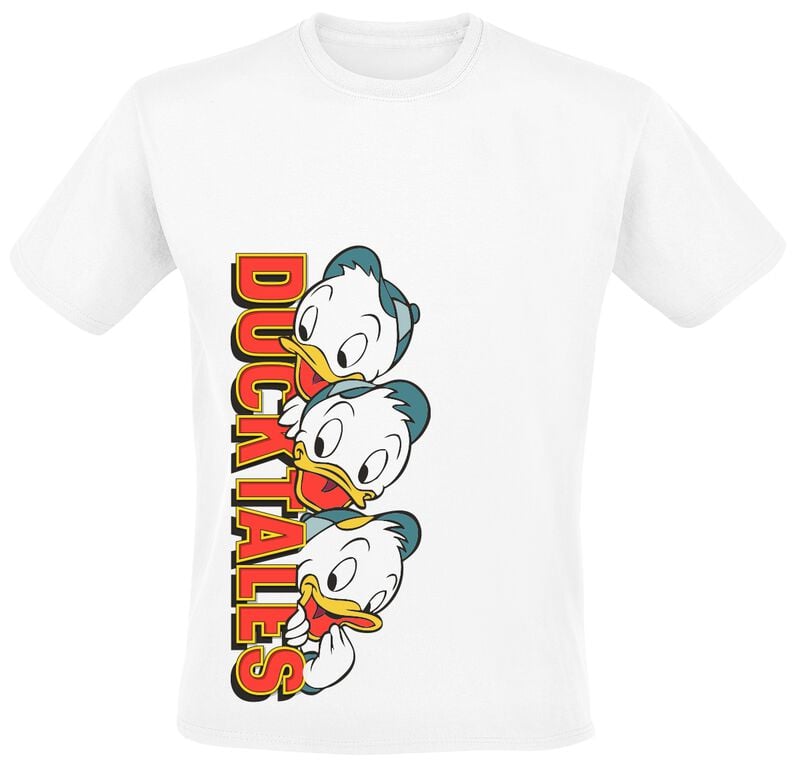 Mickey Mouse - Disney T-Shirt - Ducktales Huey Dewey Louie Peek - S bis 3XL - für Männer - Größe 3XL - weiß  - Lizenzierter Fanartikel von Mickey Mouse