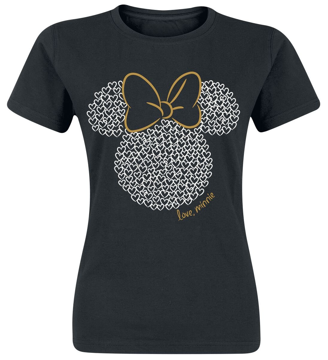 Mickey Mouse - Disney T-Shirt - Minnie Maus - Love - S bis XXL - für Damen - Größe XXL - schwarz  - Lizenzierter Fanartikel von Mickey Mouse