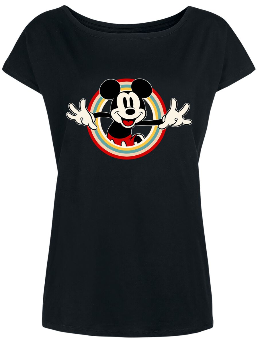 Mickey Mouse - Disney T-Shirt - S bis 3XL - für Damen - Größe M - schwarz  - Lizenzierter Fanartikel von Mickey Mouse