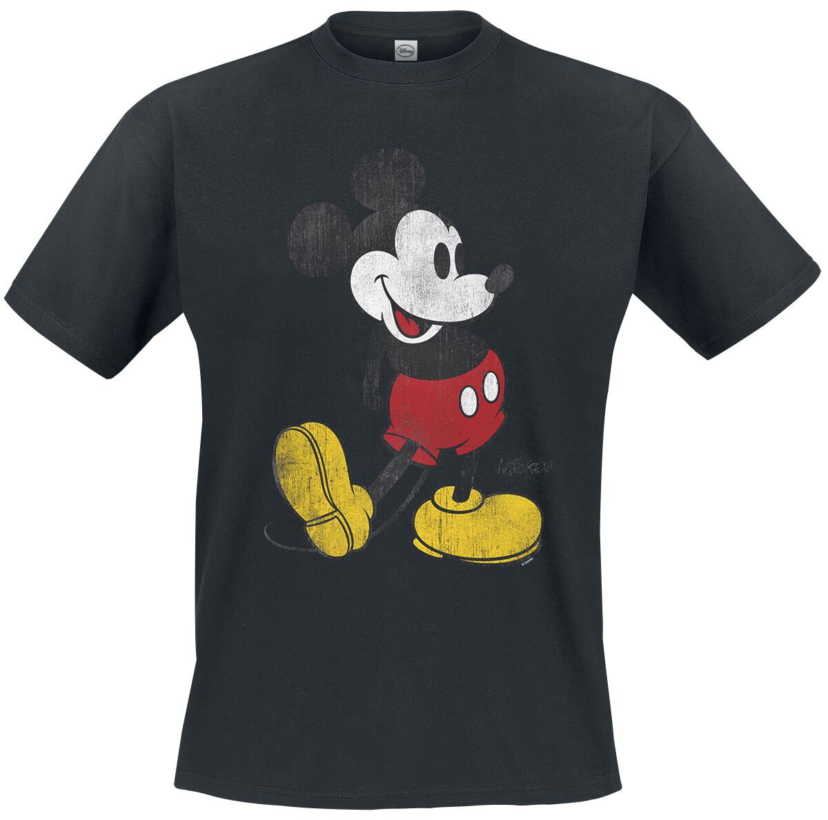 Mickey Mouse - Disney T-Shirt - Vintage Micky - S bis XXL - für Männer - Größe S - schwarz  - Lizenzierter Fanartikel von Mickey Mouse