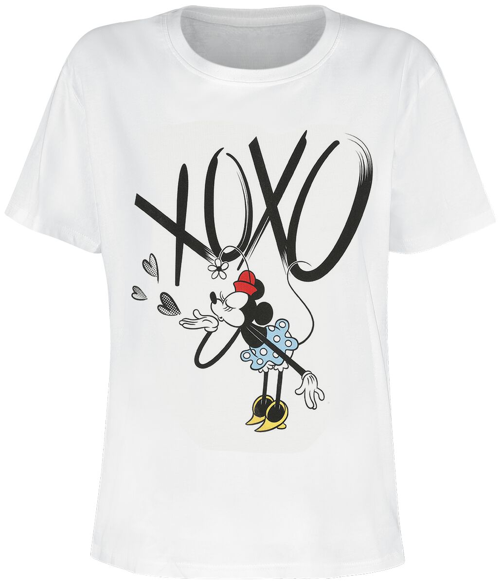 Mickey Mouse - Disney T-Shirt - XOXO - M bis XXL - für Damen - Größe XXL - weiß  - Lizenzierter Fanartikel von Mickey Mouse