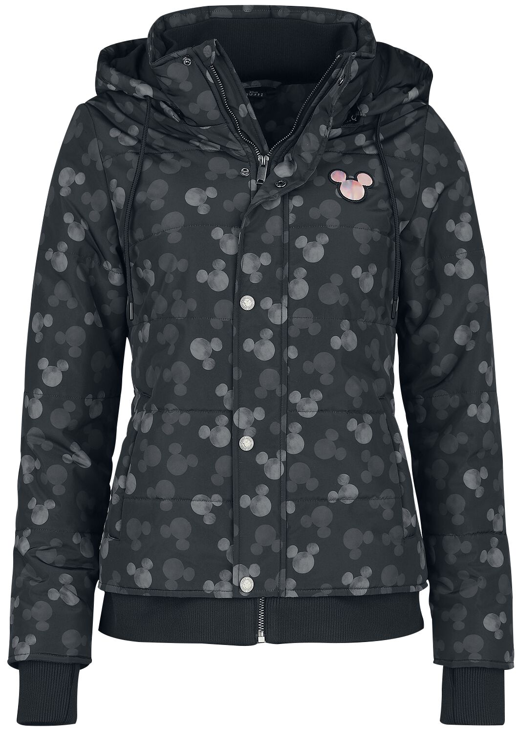 Mickey Mouse - Disney Winterjacke - Allover - S bis XXL - für Damen - Größe L - schwarz  - Lizenzierter Fanartikel von Mickey Mouse