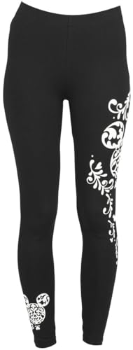 Micky Maus Floral Minnie Frauen Leggings schwarz S von Mickey Mouse