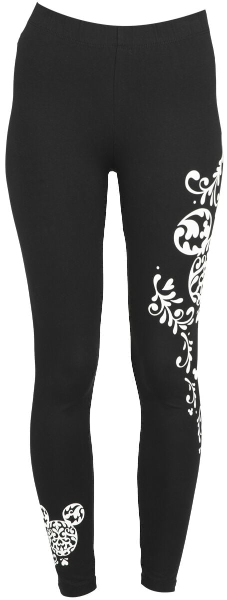 Mickey Mouse Floral Minnie Leggings schwarz in L von Mickey Mouse