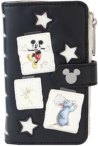 Mickey Mouse Loungefly - Disney 100 - Sketchbook Flap Wallet Frauen Geldbörse schwarz/goldfarben von Mickey Mouse