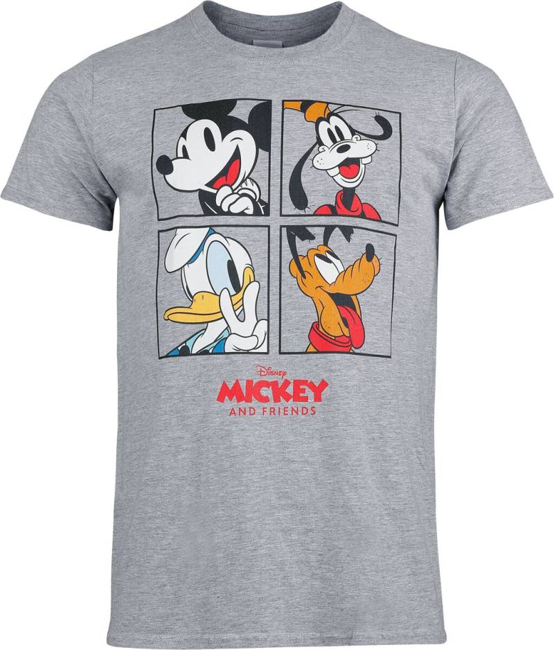 Mickey Mouse Mickey And Friends Four Box T-Shirt hellgrau in L von Mickey Mouse
