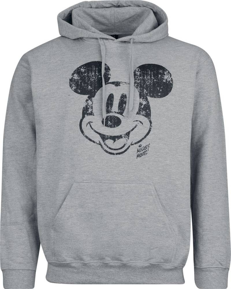 Mickey Mouse Mickey Face Distress Sweatshirt hellgrau in XXL von Mickey Mouse