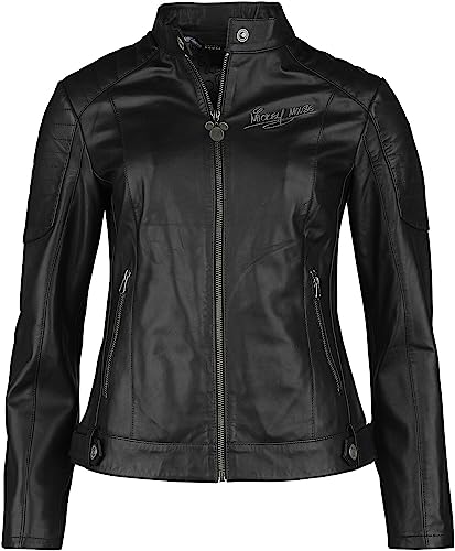 Mickey Mouse Mickey Frauen Lederjacke schwarz L 100% Lammleder Disney, Fan-Merch, Filme von Mickey Mouse