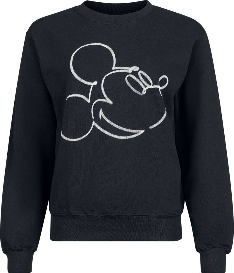 Mickey Mouse Mickey Mono Sketch Sweatshirt schwarz in M von Mickey Mouse