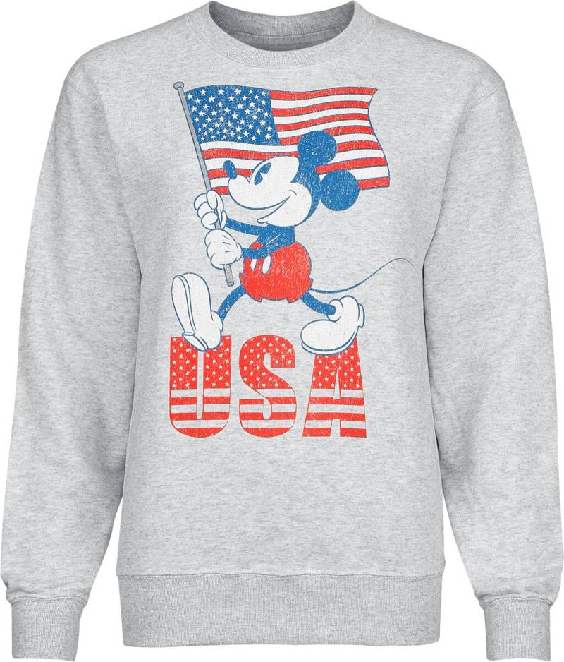 Mickey Mouse Mickey Mouse USA Sweatshirt hellgrau meliert in S von Mickey Mouse
