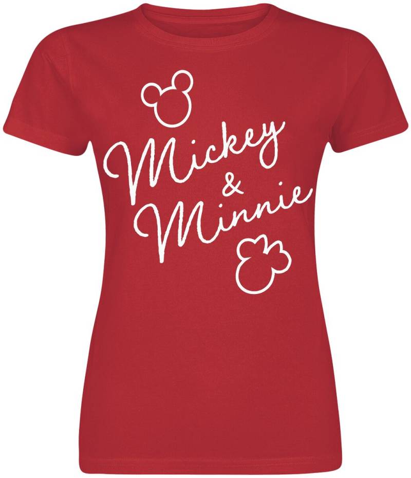 Mickey Mouse Mickey & Minnie Classic Signatures T-Shirt rot in S von Mickey Mouse