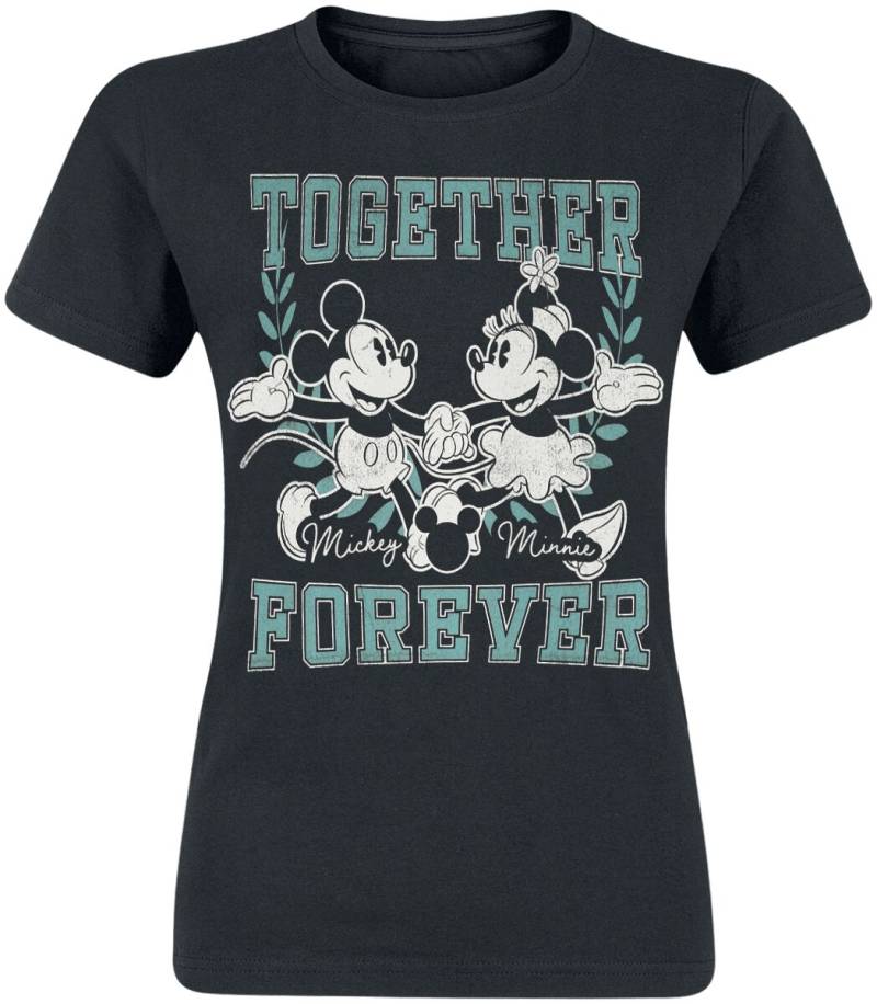 Mickey Mouse Mickey & Minnie Together Forever T-Shirt schwarz in S von Mickey Mouse