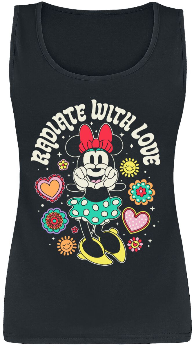 Mickey Mouse Minnie Mouse - Radiate With Love Tank-Top schwarz in L von Mickey Mouse