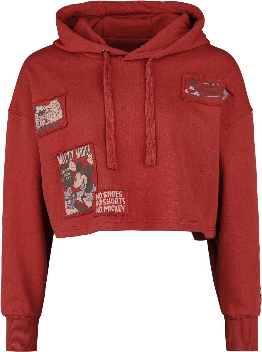 Mickey Mouse No Shoes No Shorts No Mickey Kapuzenpullover bordeaux in L von Mickey Mouse