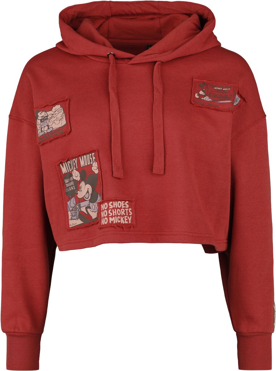 Mickey Mouse No Shoes No Shorts No Mickey Kapuzenpullover bordeaux in XXL von Mickey Mouse