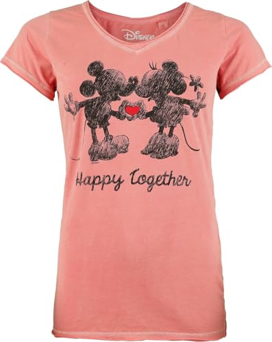 Micky Maus Happy Together Frauen T-Shirt Koralle XL Micky Maus Happy Together Frauen T-Shirt Koralle XL von Mickey Mouse
