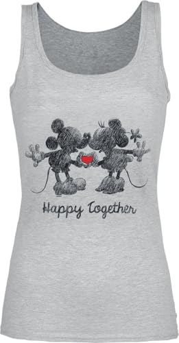Micky Maus Happy Together Frauen Top grau meliert XXL von Mickey Mouse