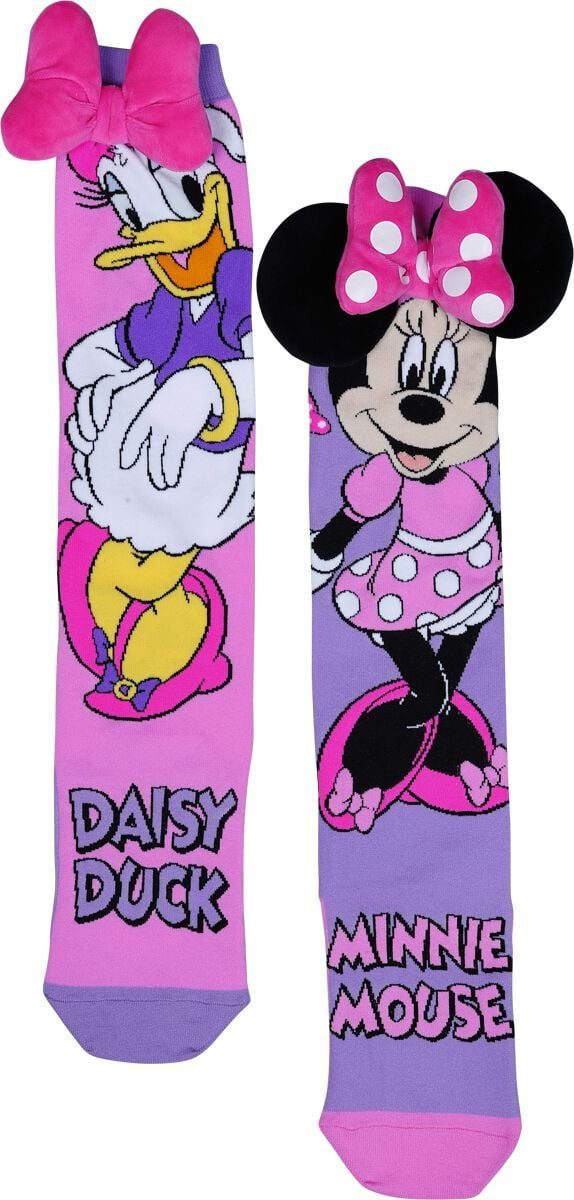 Micky Maus - Disney Kniestrümpfe - Minnie and Daisy Socks - one size - Größe one size - multicolor  - Lizenzierter Fanartikel von Micky Maus