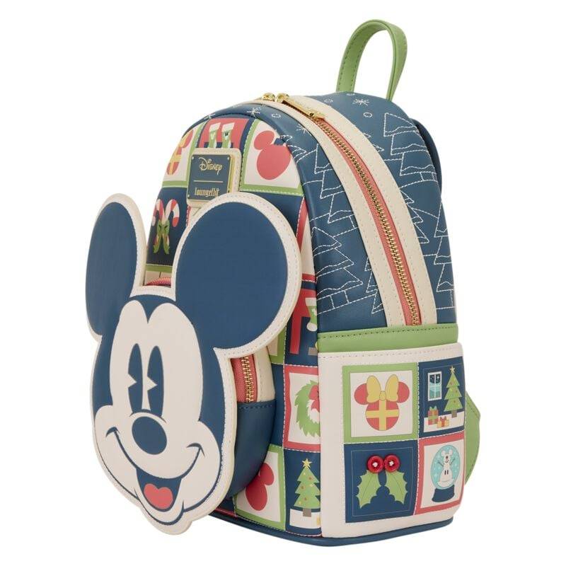 Micky Maus - Disney Mini-Rucksack - Loungefly - Mickey & Minnie Holiday - multicolor  - Lizenzierter Fanartikel von Micky Maus